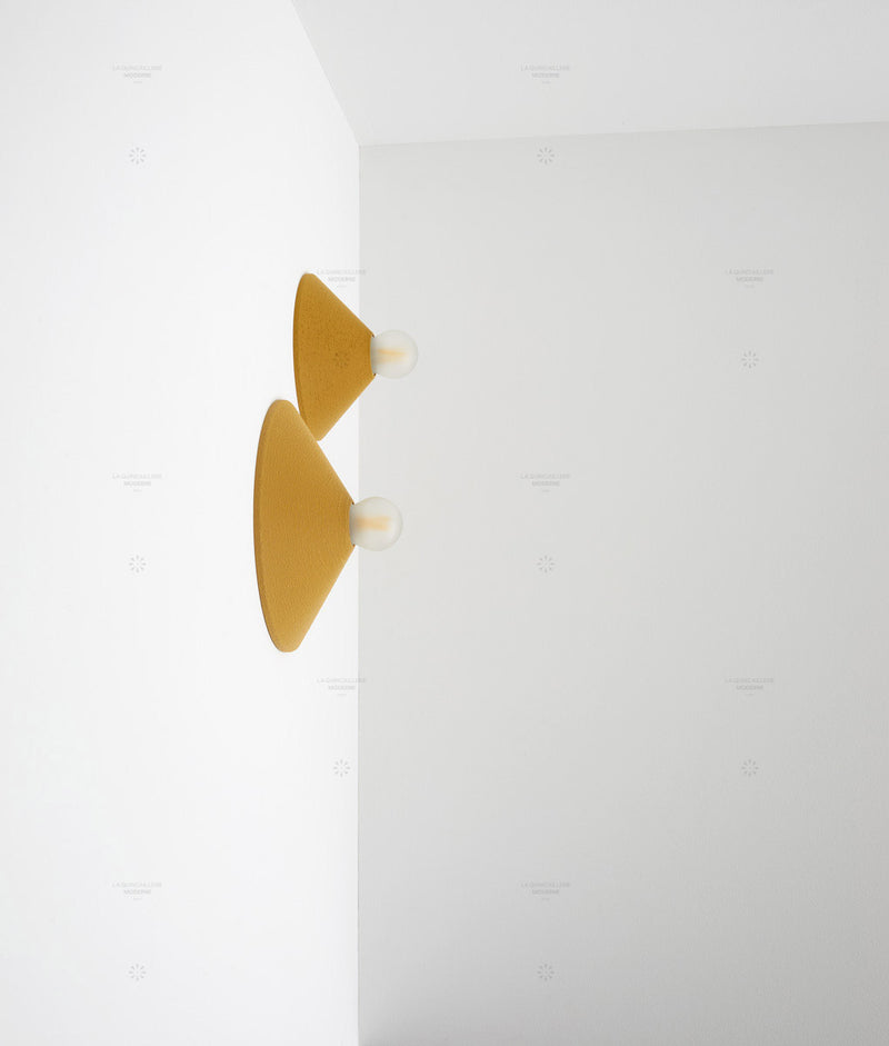 Porte-ampoule "Aimé", ocre, petit-modèle, grand-modèle
