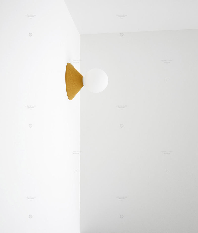 Porte-ampoule "Aimé", ocre, petit-modèle