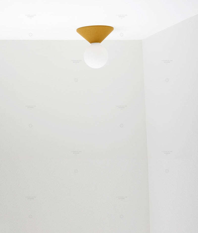 Porte-ampoule "Aimé", ocre, petit-modèle