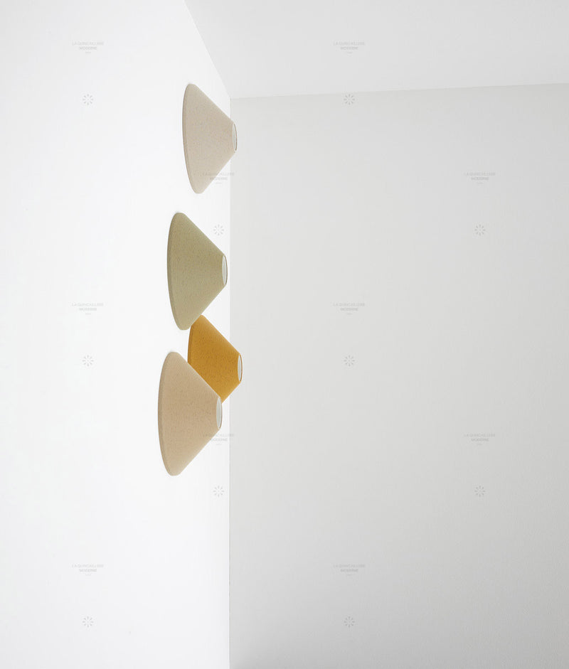 Porte-ampoule "Aimé", sable, ocre, écru, argile, petit-modèle