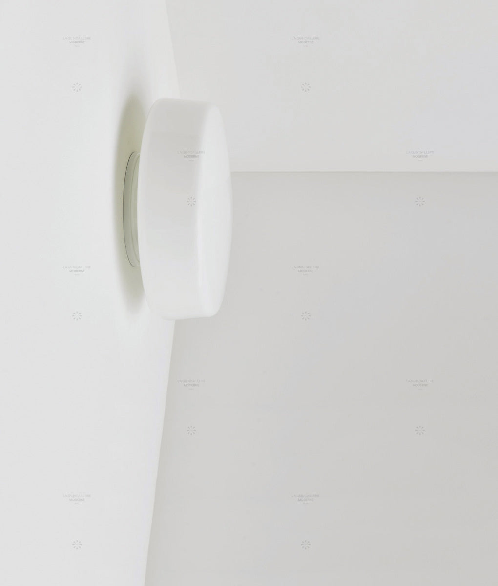 Applique / plafonnier "Circulations", circulaire, grand modèle, opaline satinée