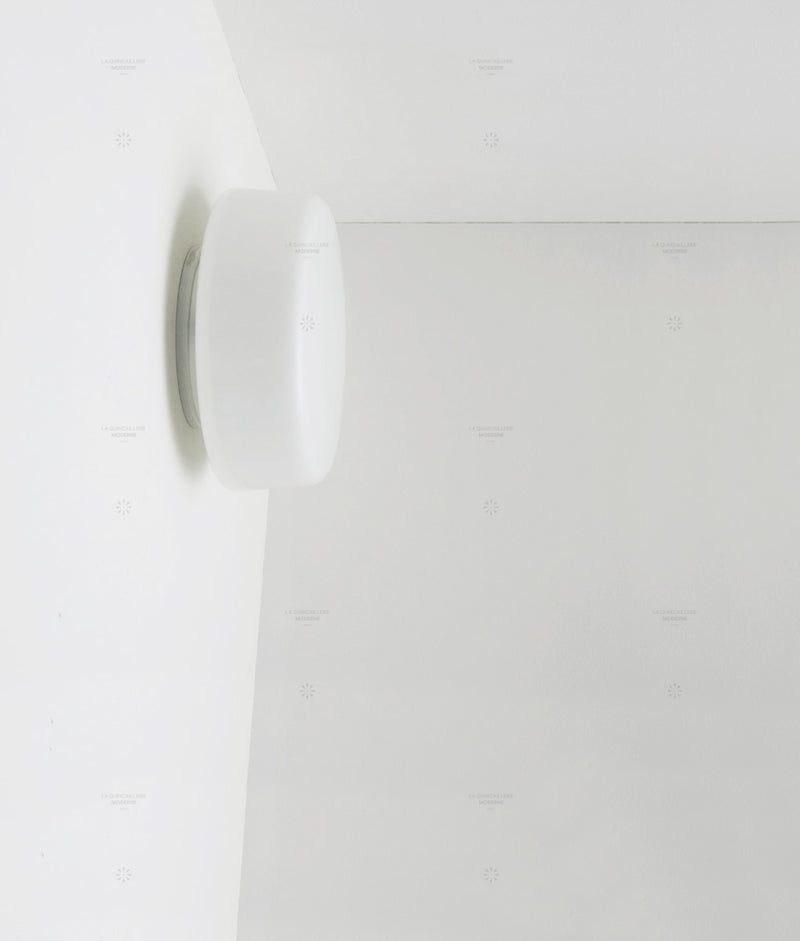 Applique / plafonnier "Circulations", circulaire, petit modèle, opaline satinée