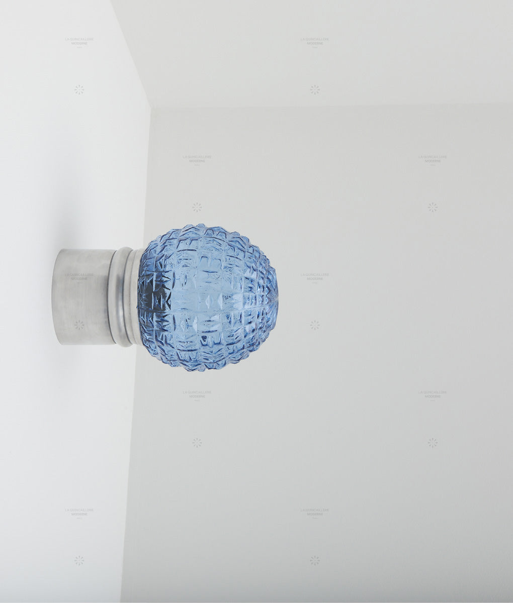 Capsule "Lumières colorées" - Applique "Odyssée" double, verrerie transparente, surface diamantée