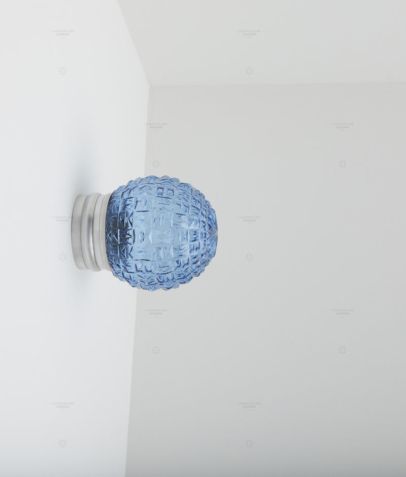 Capsule "Lumières colorées" - Applique "Odyssée" droite, verrerie transparente, surface diamantée