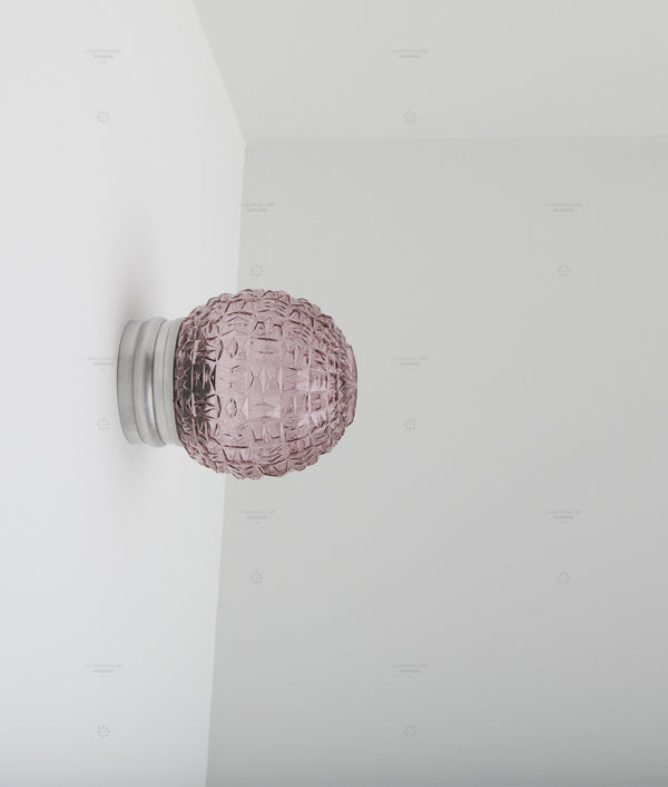 Capsule "Lumières colorées" - Applique "Odyssée" droite, verrerie transparente, surface diamantée