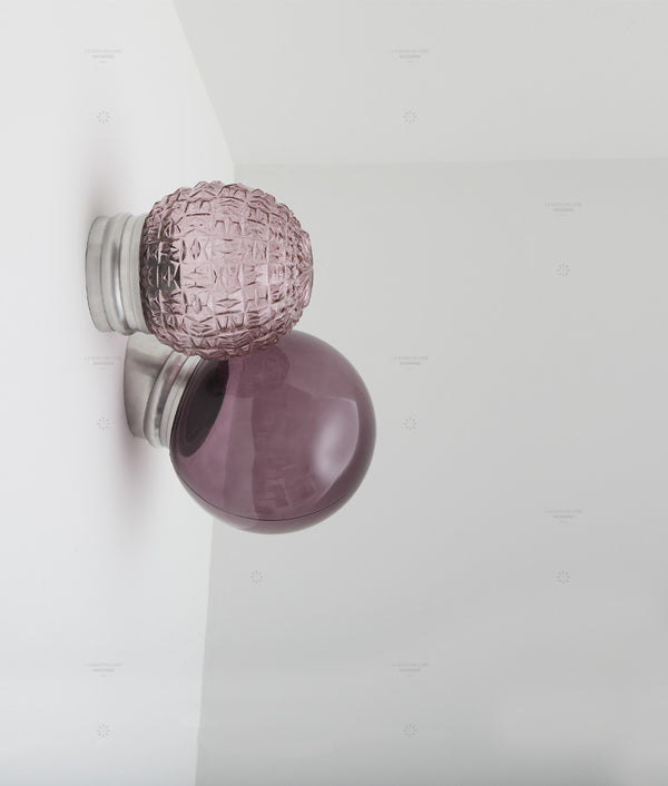 Capsule "Lumières colorées" - Applique "Odyssée" droite, verrerie transparente, surface diamantée