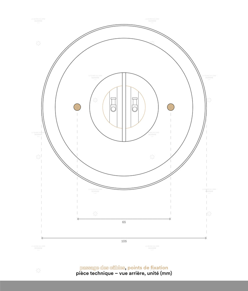 La Quincaillerie moderne - dessin technique socle applique  "Classique"