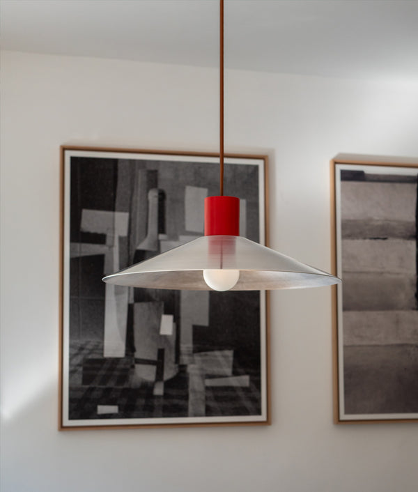 La Quincaillerie moderne - Suspension "Belle de nuit" Aluminium brossé et aluminium peint