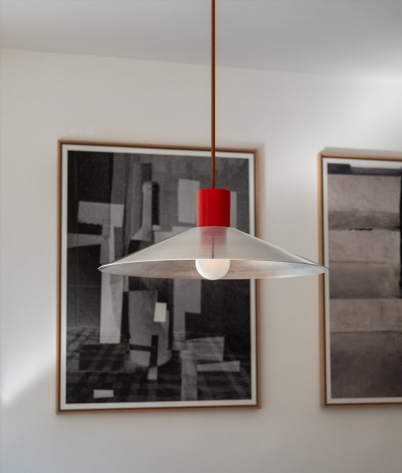 La Quincaillerie moderne - Suspension "Belle de nuit" Aluminium brossé et aluminium peint