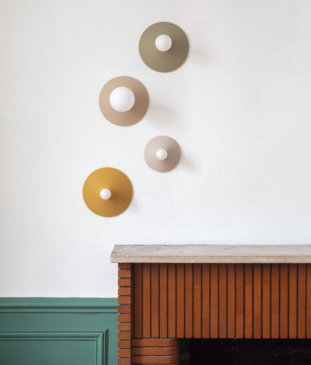 Porte-ampoule mural "Aimé", argile