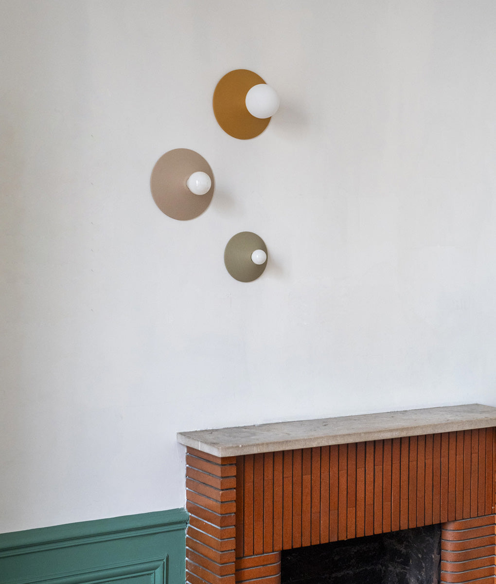 Porte-ampoule mural "Aimé", écru