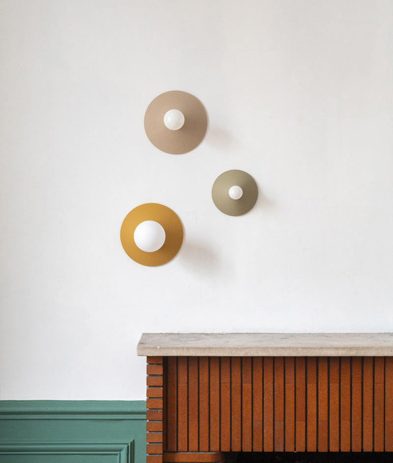 Porte-ampoule mural "Aimé", ocre