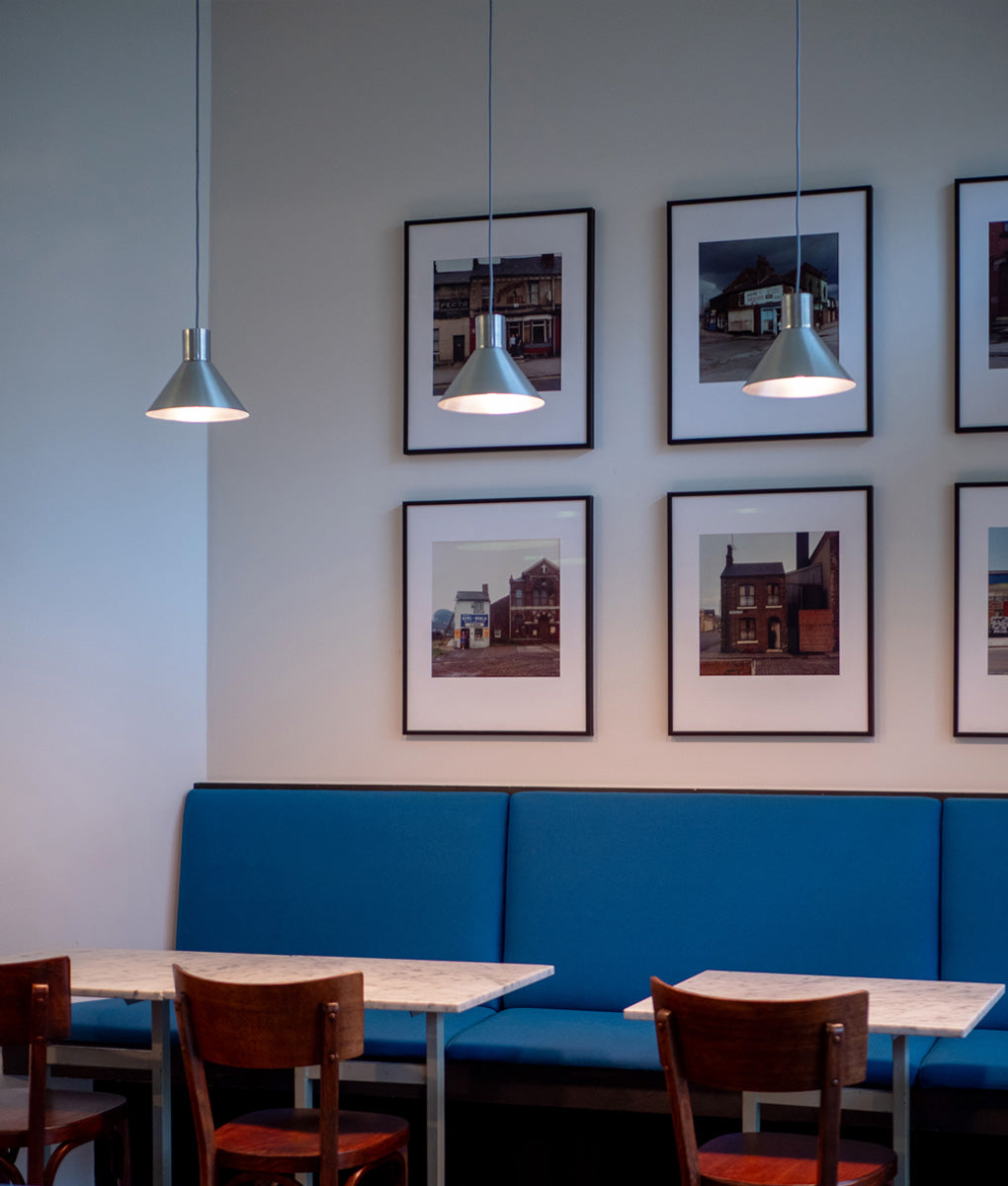 La Quincaillerie moderne - Suspensions "Belle de nuit" en aluminium brossé