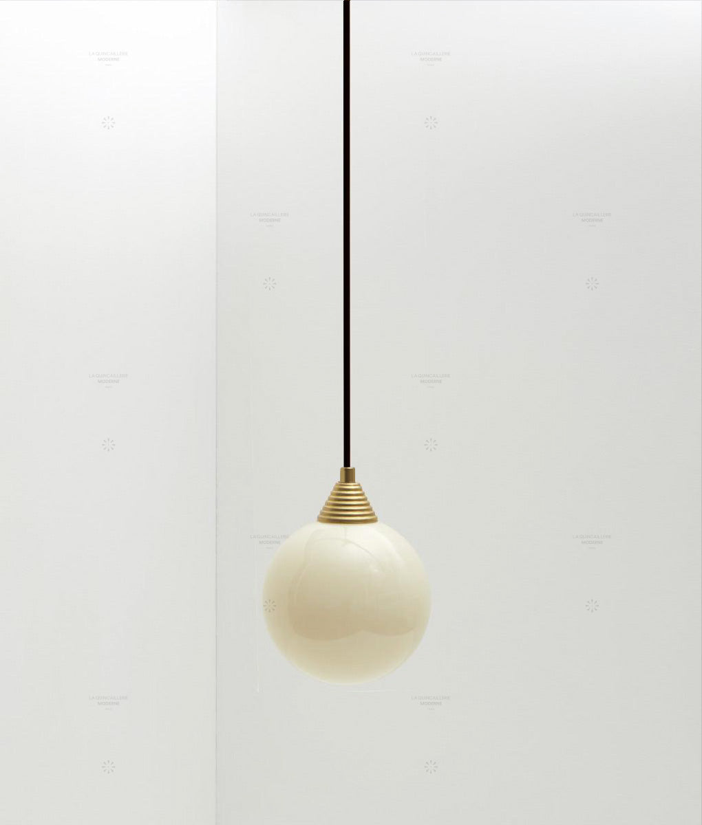Suspension "Babel", verrerie satinée crème, la Quincaillerie moderne