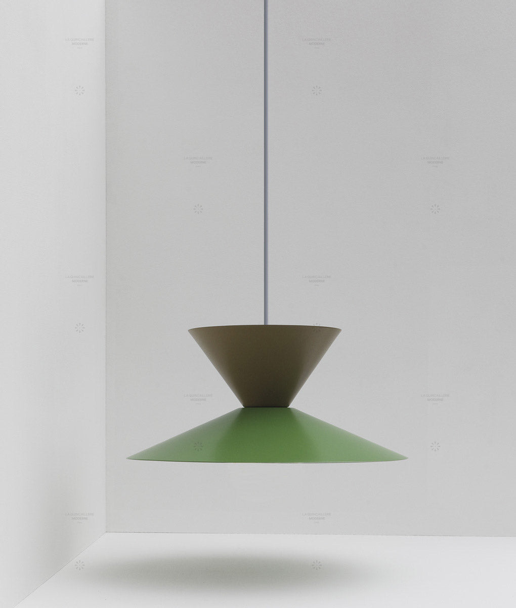 Suspension double "Belle de nuit", vert champêtre