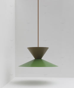 Suspension double "Belle de nuit", vert champêtre