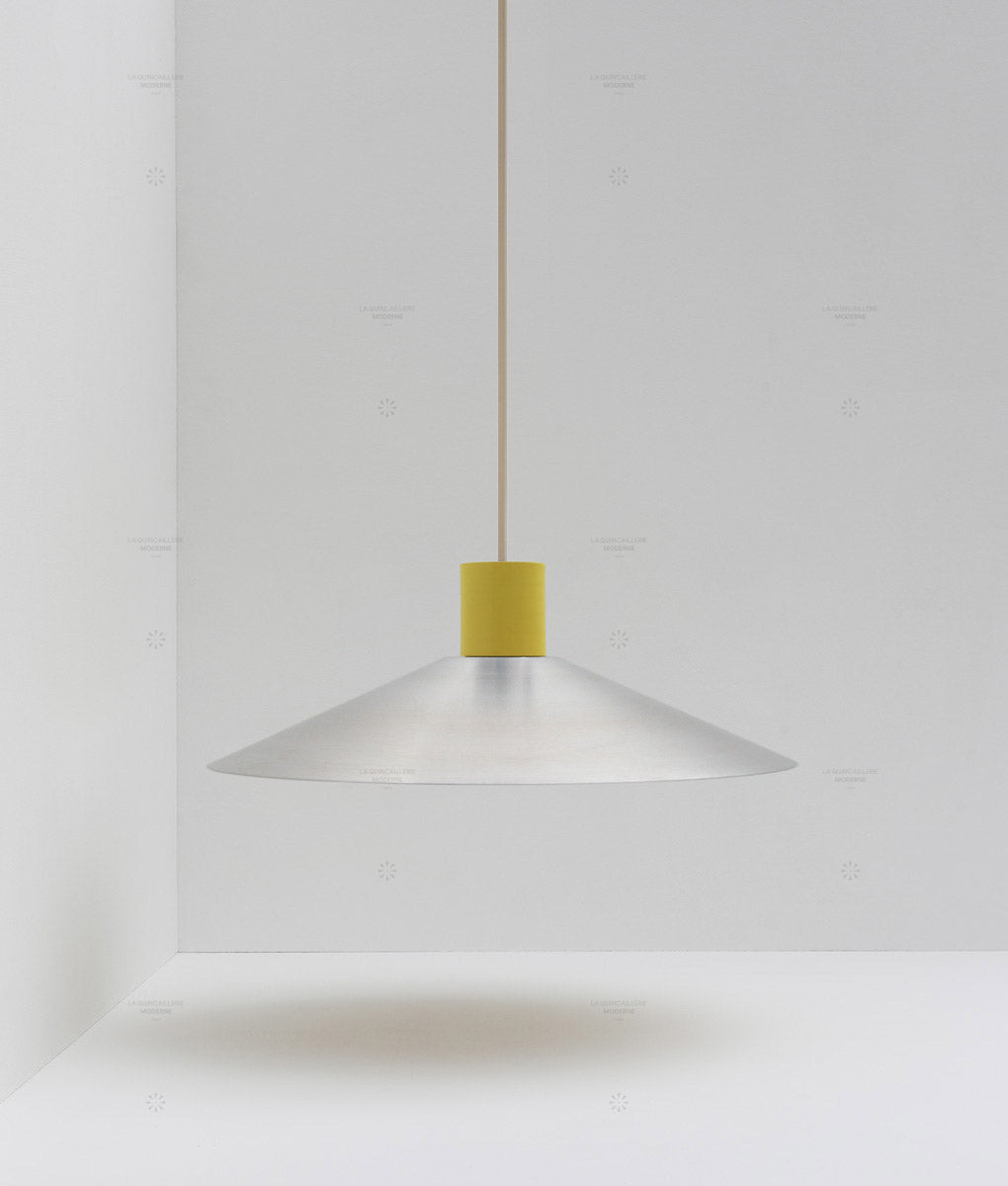 La Quincaillerie moderne- Suspension "Belle de nuit" évasée en aluminium brossé