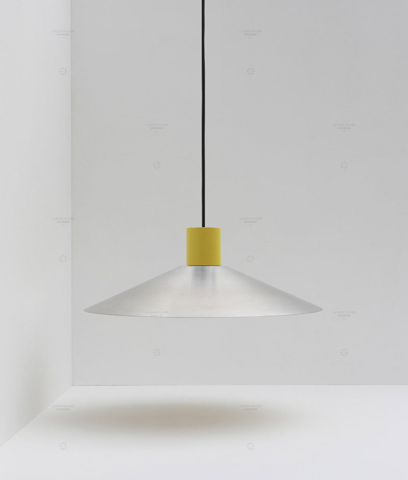 La Quincaillerie moderne- Suspension "Belle de nuit" évasée en aluminium brossé