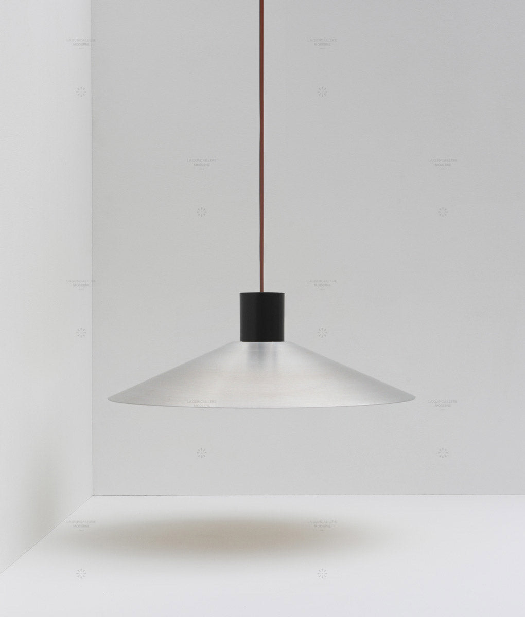La Quincaillerie moderne- Suspension "Belle de nuit" évasée en aluminium brossé