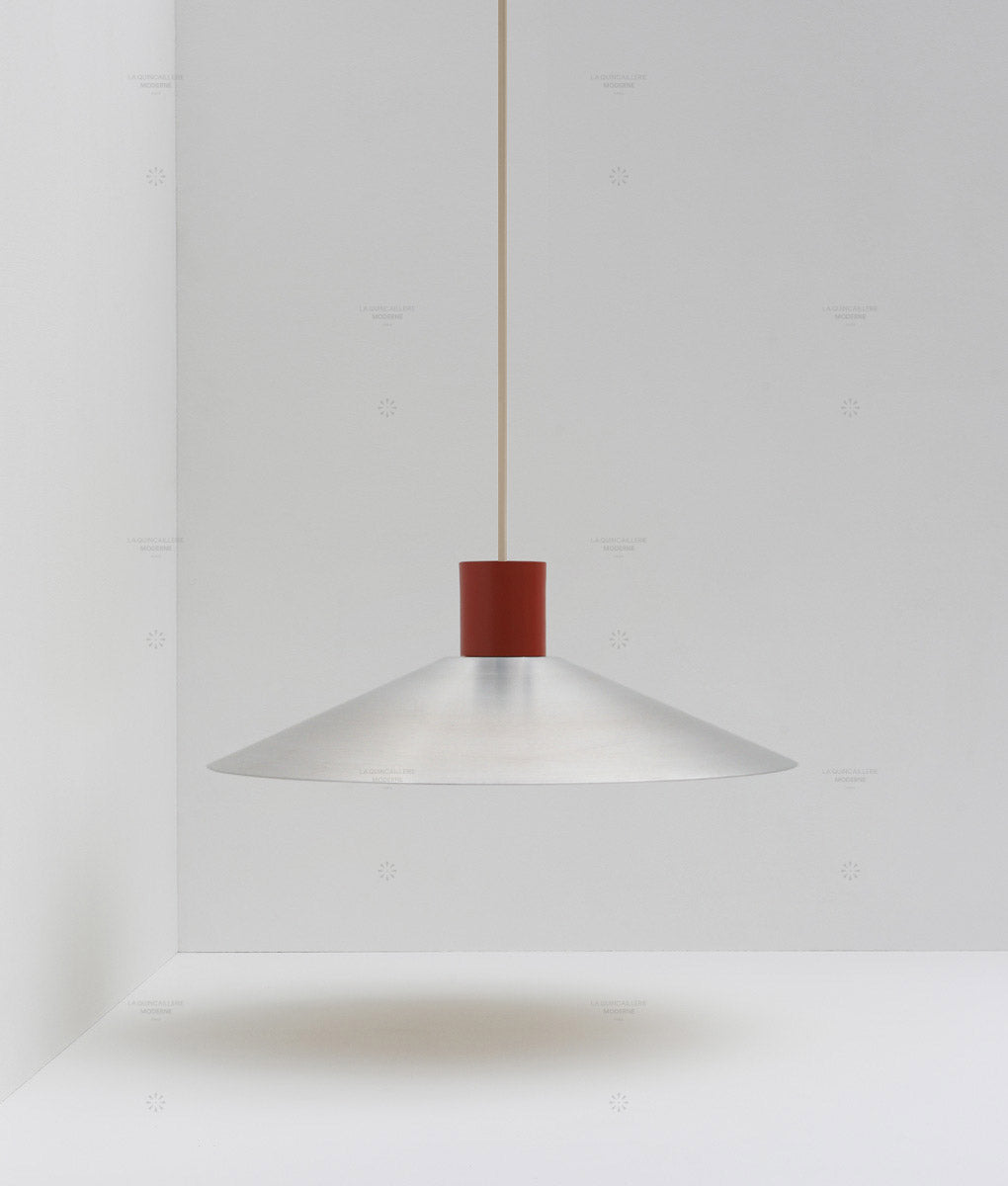 La Quincaillerie moderne- Suspension "Belle de nuit" évasée en aluminium brossé