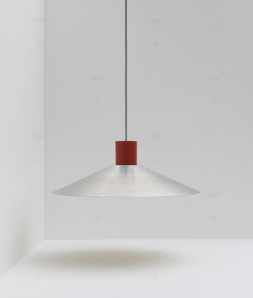 La Quincaillerie moderne- Suspension "Belle de nuit" évasée en aluminium brossé