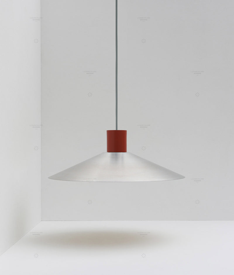 La Quincaillerie moderne- Suspension "Belle de nuit" évasée en aluminium brossé
