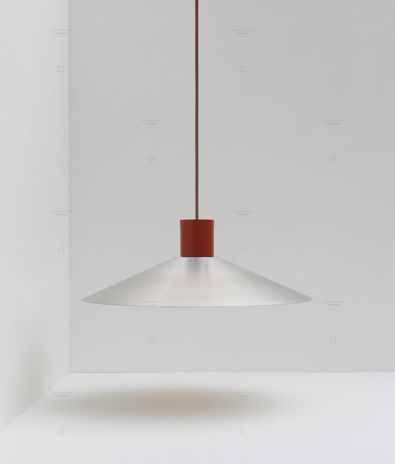 La Quincaillerie moderne- Suspension "Belle de nuit" évasée en aluminium brossé