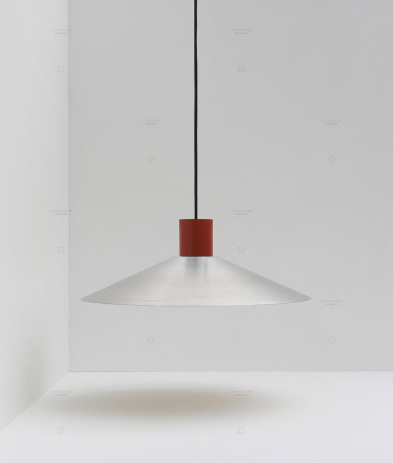 La Quincaillerie moderne- Suspension "Belle de nuit" évasée en aluminium brossé