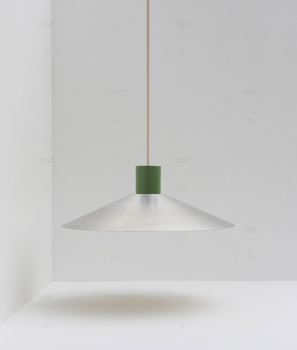 La Quincaillerie moderne- Suspension "Belle de nuit" évasée en aluminium brossé