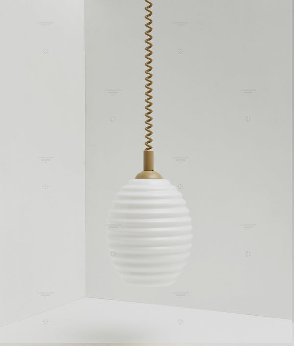 Suspension monte et baisse "Coup de fil", modèle III, câble beige