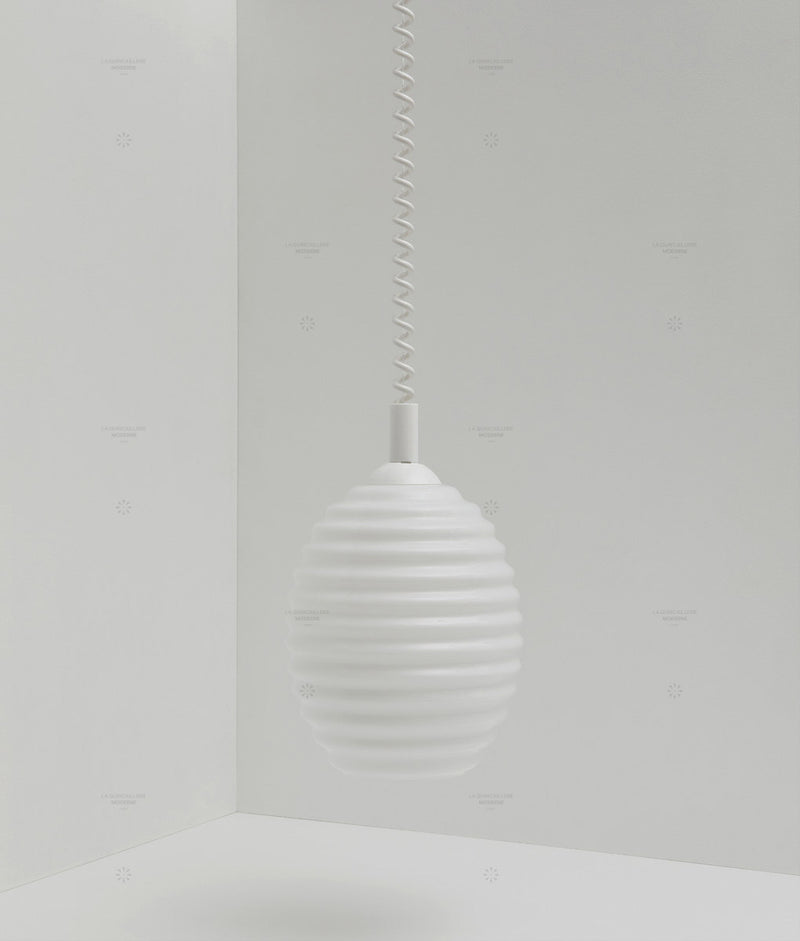 Suspension monte et baisse "Coup de fil", modèle III, câble blanc