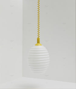 Suspension monte et baisse "Coup de fil", modèle III, câble jaune vif