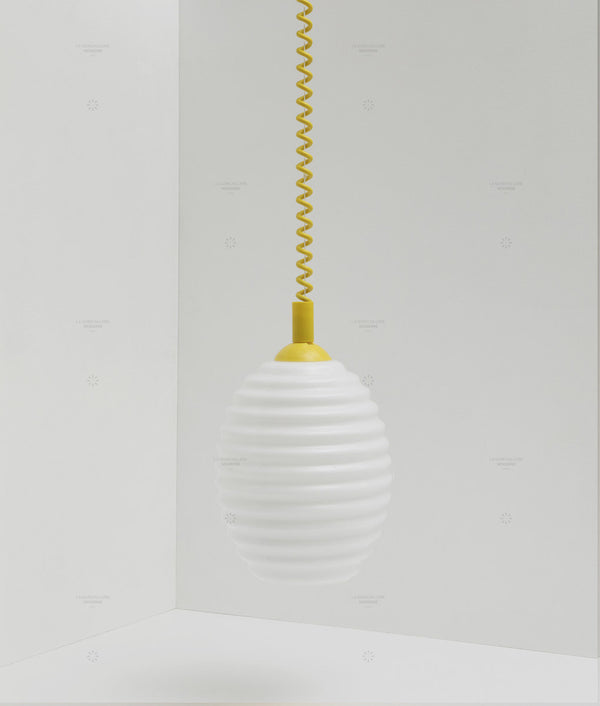 Suspension monte et baisse "Coup de fil", modèle III, câble jaune vif