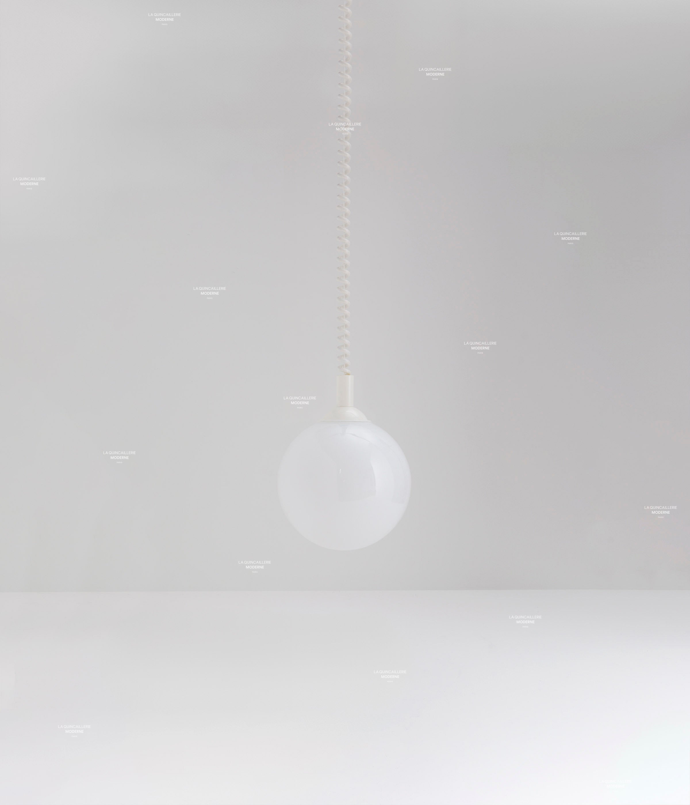 Suspension monte et baisse "Coup de fil", grand globe - ø 20 cm
