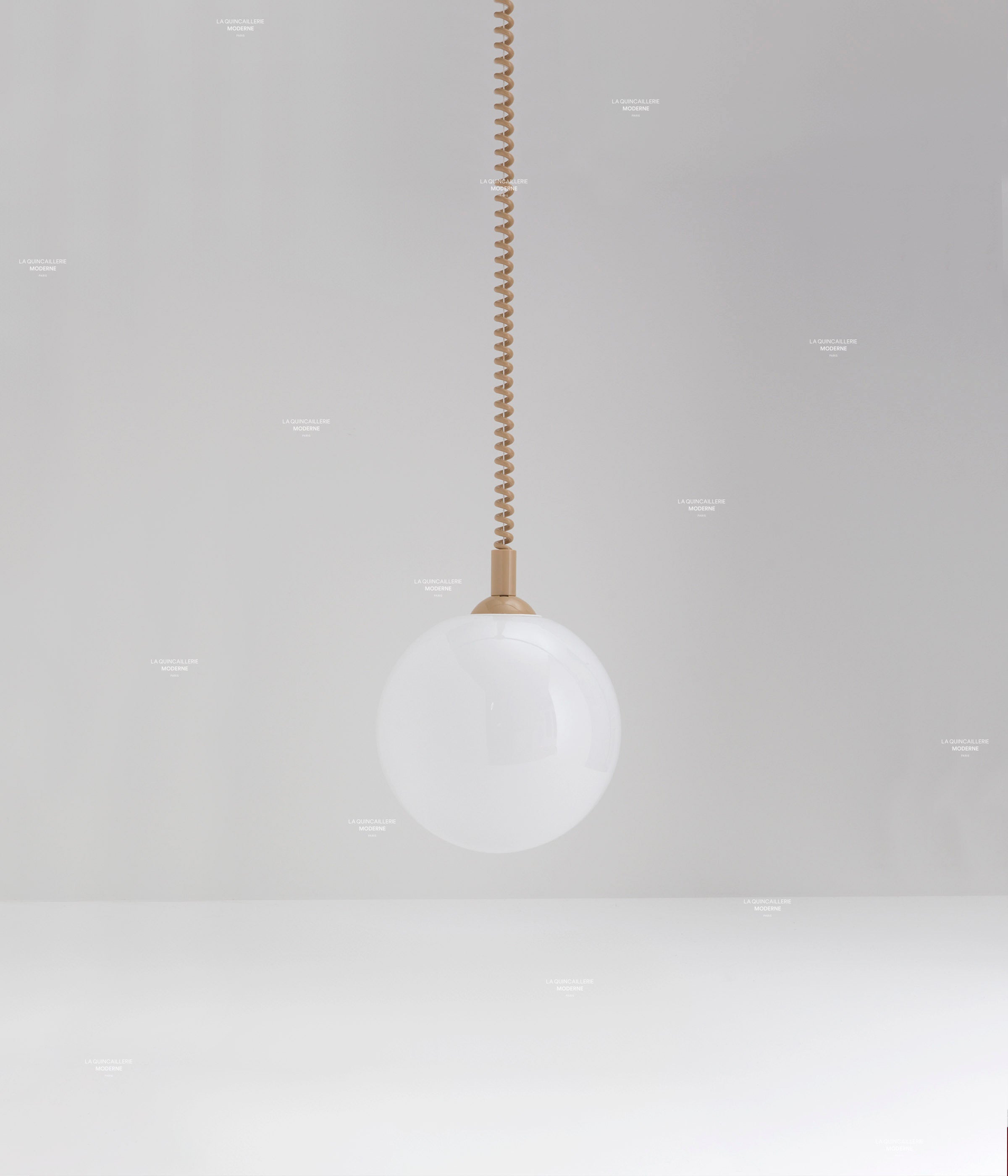 Suspension monte et baisse "Coup de fil", très grand globe - ø 25 cm
