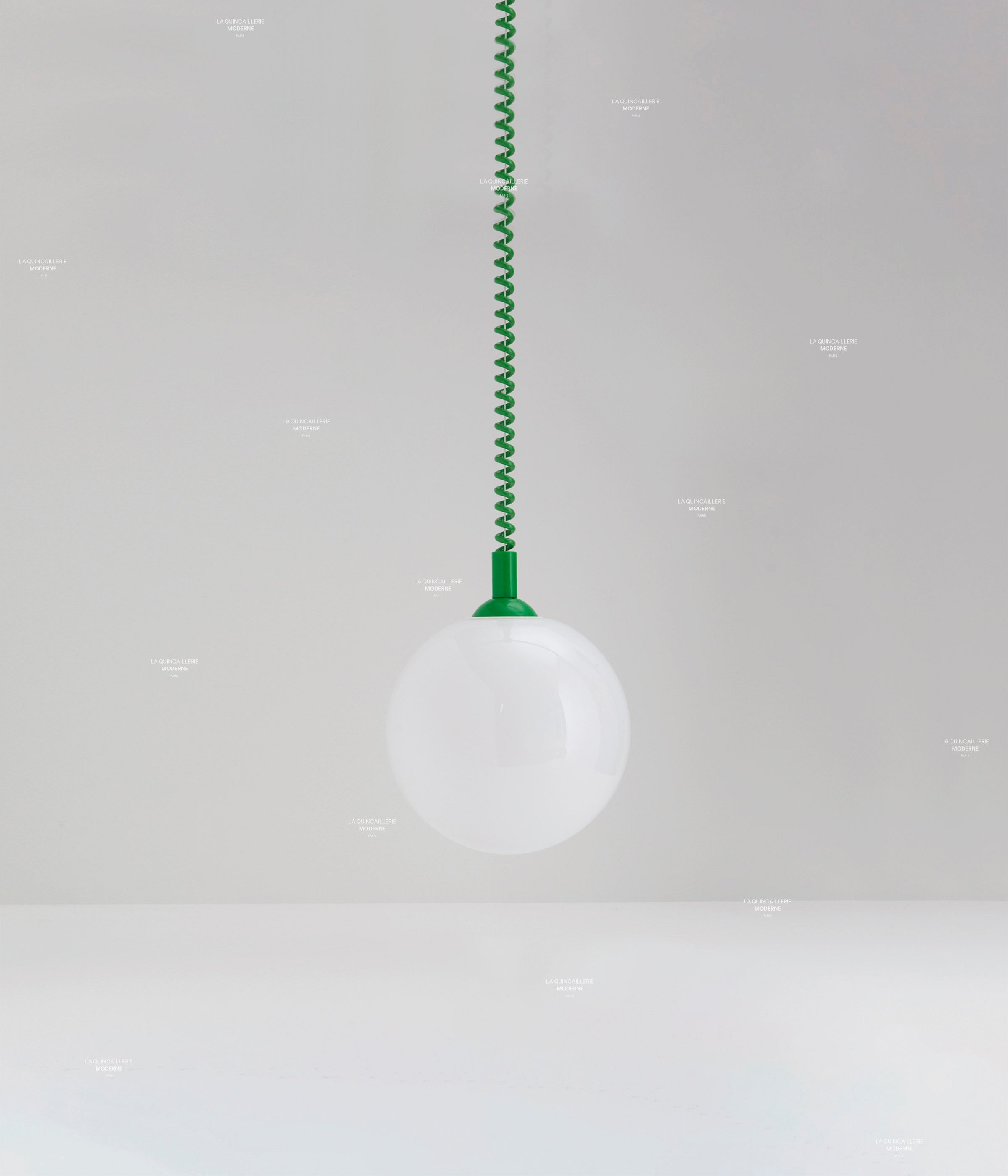 Suspension monte et baisse "Coup de fil", très grand globe - ø 25 cm