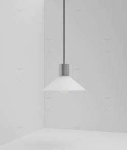 Suspension "Délices", abat-jour en opaline blanche mate, petit modèle