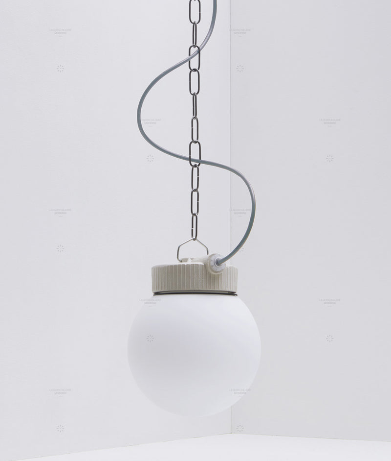 La Quincaillerie moderne - Applique "Grège" porcelaine, verrerie opaline