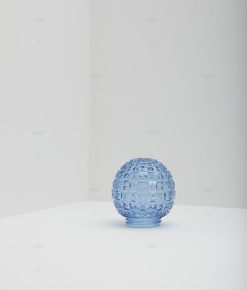 Verrerie à visser transparente, surface diamantée, filetage ø 84,5 mm