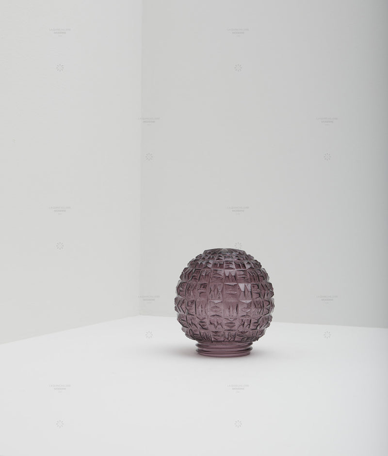 Verrerie à visser transparente, surface diamantée, filetage ø 84,5 mm