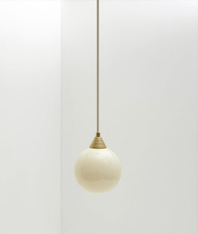 Suspension "Babel", verrerie satinée crème, la Quincaillerie moderne