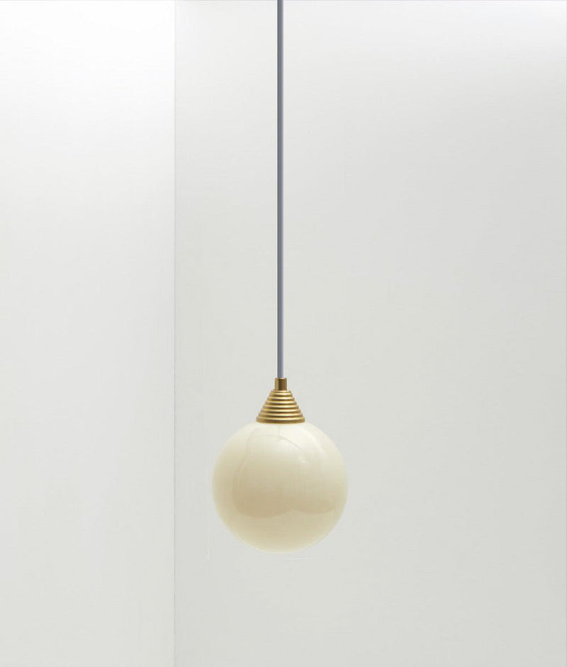 Suspension "Babel", verrerie satinée crème, la Quincaillerie moderne