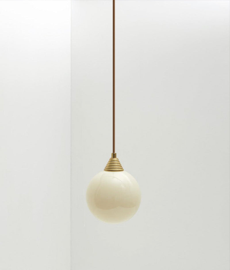 Suspension "Babel", verrerie satinée crème, la Quincaillerie moderne