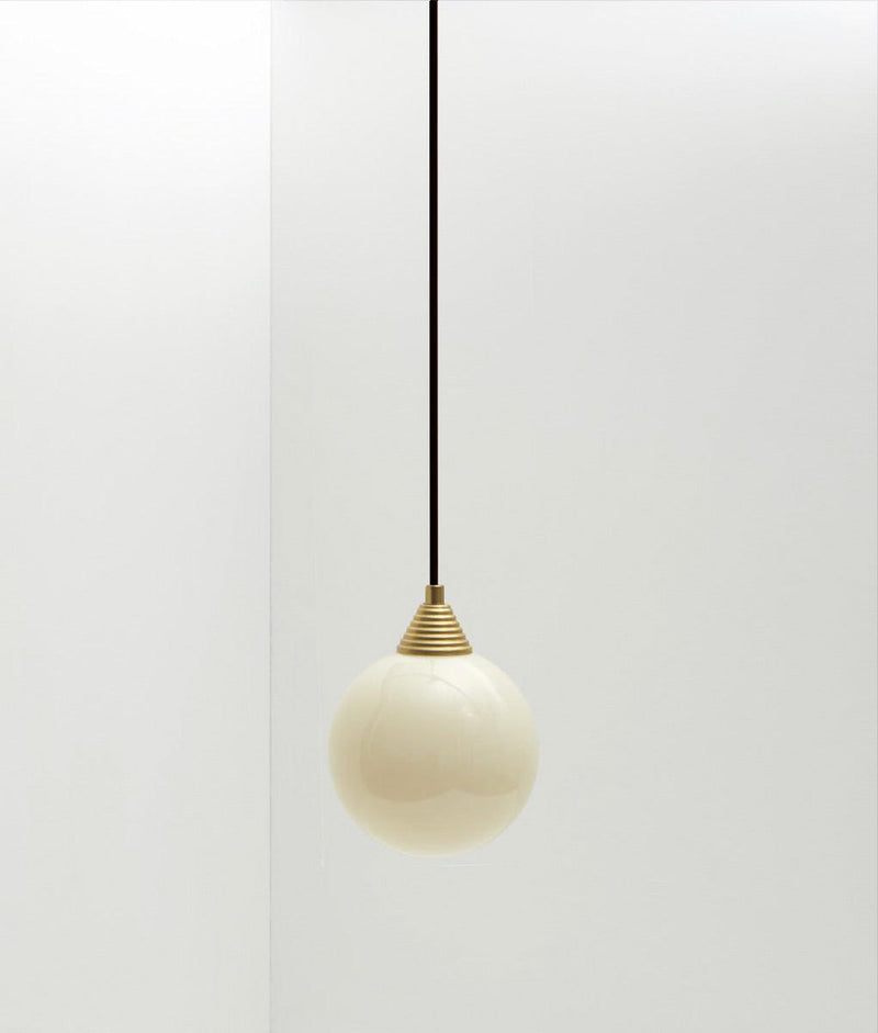 Suspension "Babel", verrerie satinée crème, la Quincaillerie moderne