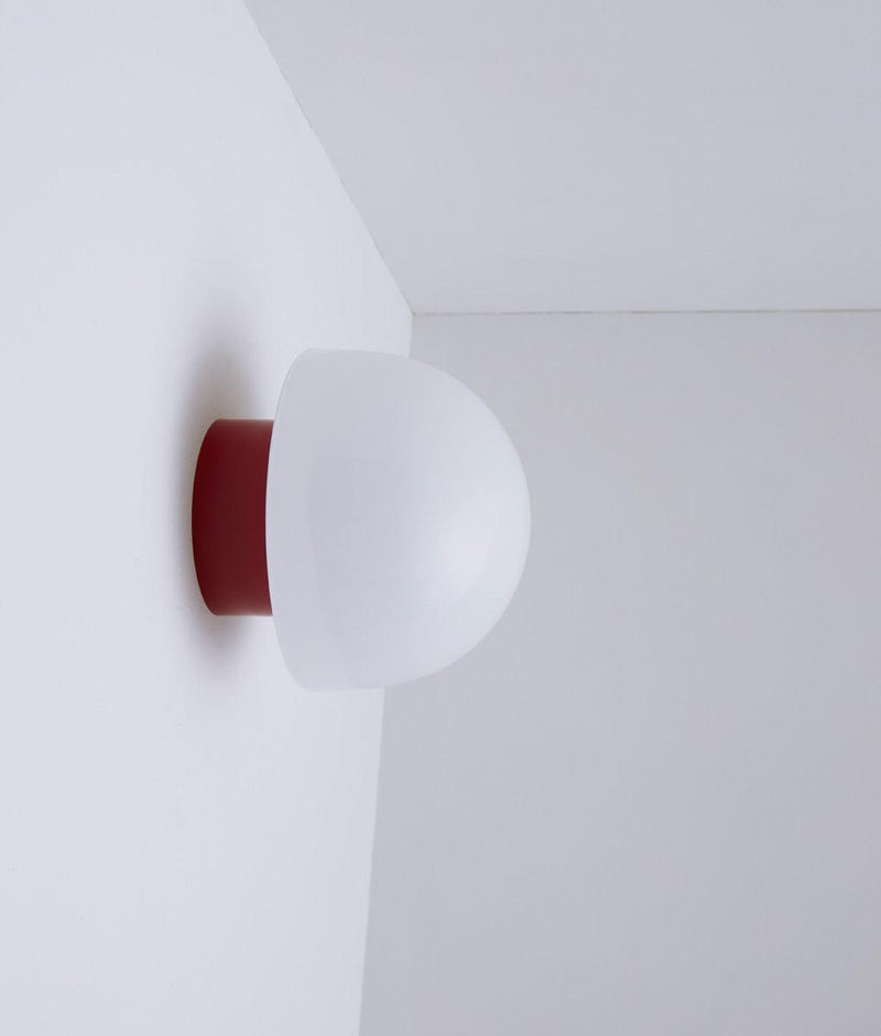 Applique "Bauhaus", verrerie champignon satinée - La Quincaillerie moderne