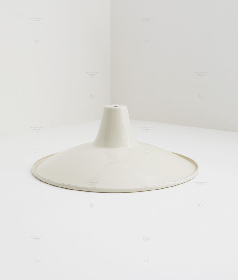 Abat-jour-émaillé-crème-La Quincaillerie moderne