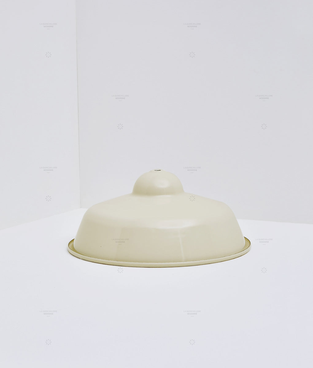 Abat-jour "Rétro" II en métal émaillé - crème