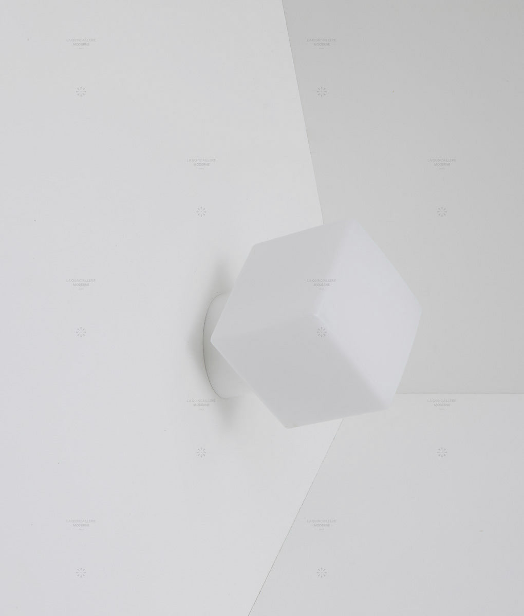 La Quincaillerie moderne - Applique / plafonnier "Bauhaus", blanc opaline blanche