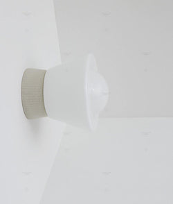 Applique "Grège" en porcelaine industrielle, verrerie toque