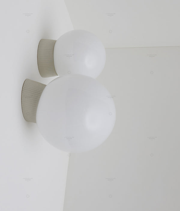 Appliques "Grège" globe satinées, petit et grand modèle